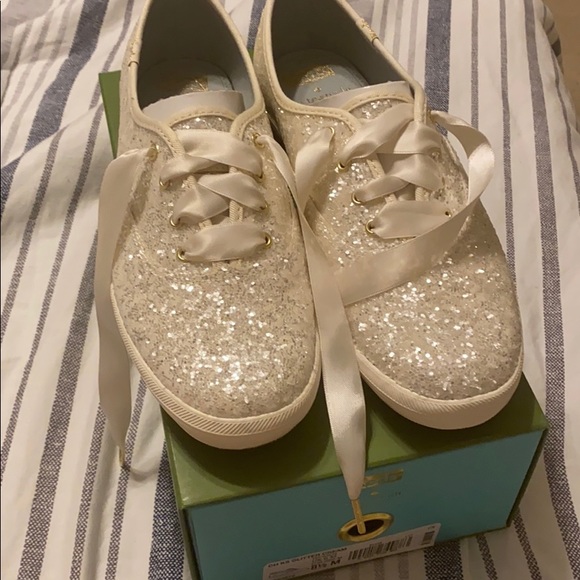 Keds Shoes - NEW Kate Spade x Keds Cream Sequin Sneakers